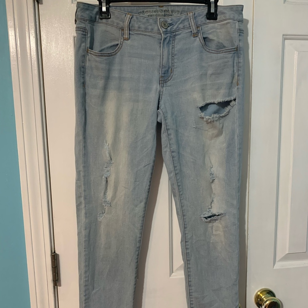 American Eagle ripped skinny jeans